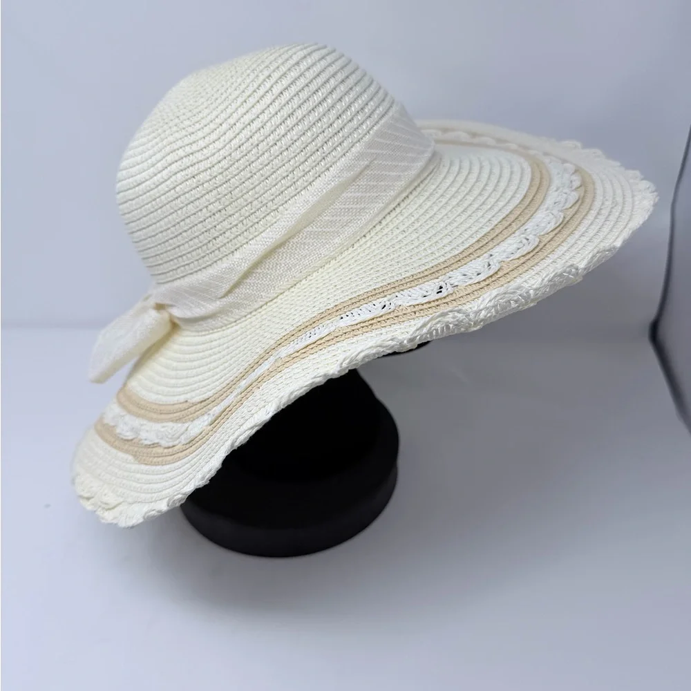 New Elegant White Sun Hat - Picture 5 of 8